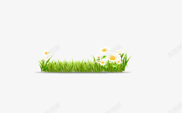 绿色草地小花png免抠素材_新图网 https://ixintu.com 网页模板图片 韩国 韩国素材