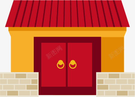 复古风格中国古建筑png免抠素材_新图网 https://ixintu.com 中国古典建筑 仿古建筑 复古风格中国古建筑设计 房子