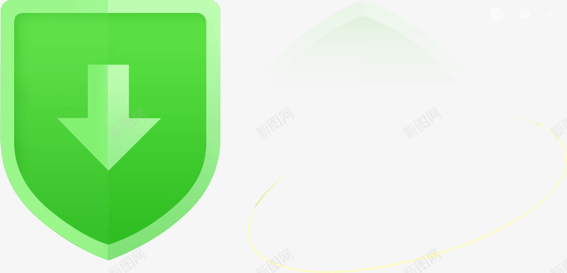 绿色盾牌下降箭头卡通png免抠素材_新图网 https://ixintu.com 下降 卡通 盾牌 箭头 绿色