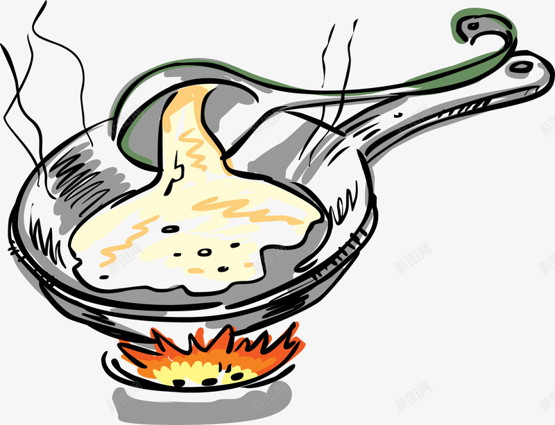 黑色线条制作食物png免抠素材_新图网 https://ixintu.com png图片 制作 小火 烹饪 线条 食物 黑色