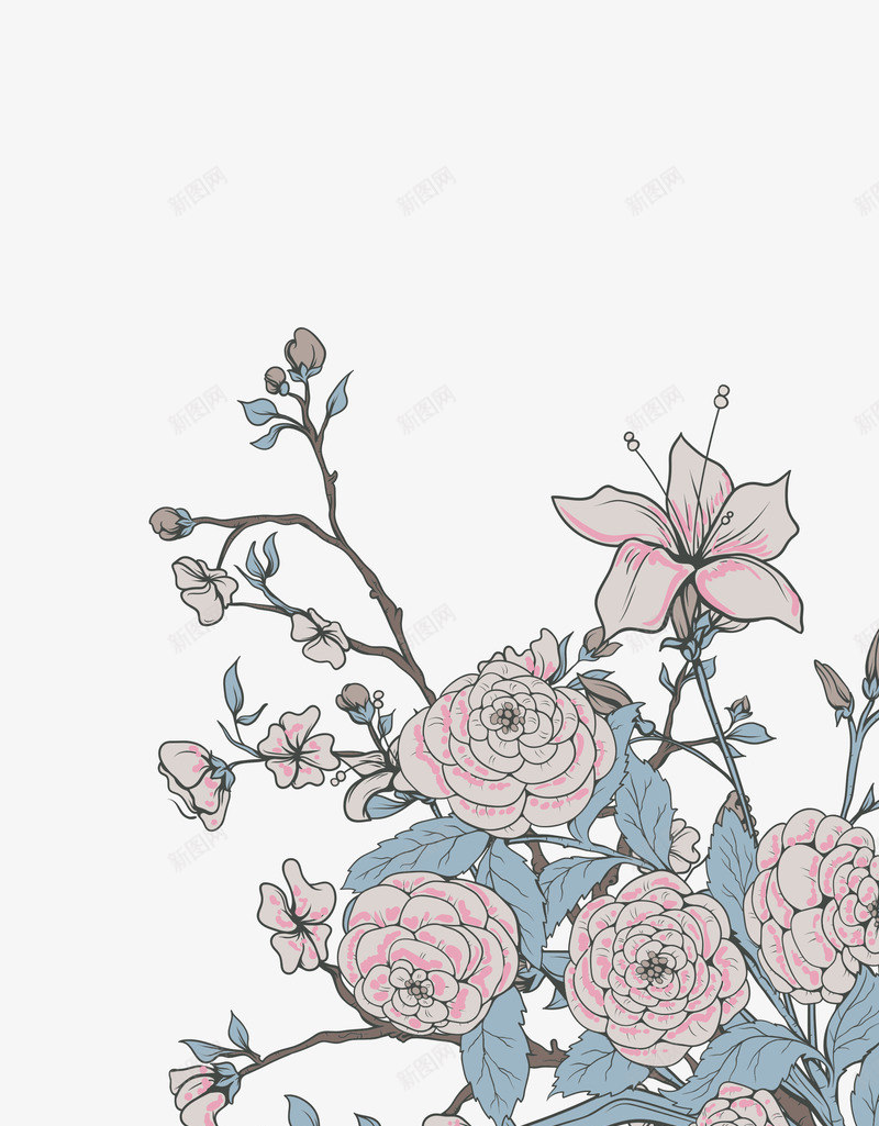 清新淡雅手绘花卉元素png免抠素材_新图网 https://ixintu.com 小清新 手绘 手绘花海 手绘风格 淡雅 花卉 高清