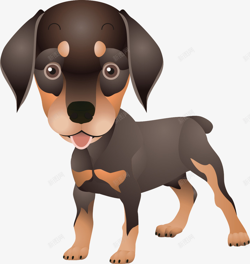 卡通png免抠素材_新图网 https://ixintu.com 卡通 小狗 德国宾莎犬 狗类