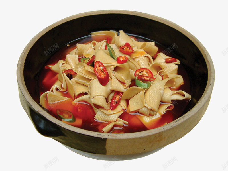 鸡汁豆皮钵png免抠素材_新图网 https://ixintu.com 产品实物 菜品 菜品图片 豆皮 豆皮炒冬笋 豆皮钵 食品餐饮 食物 餐饮 鸡汁