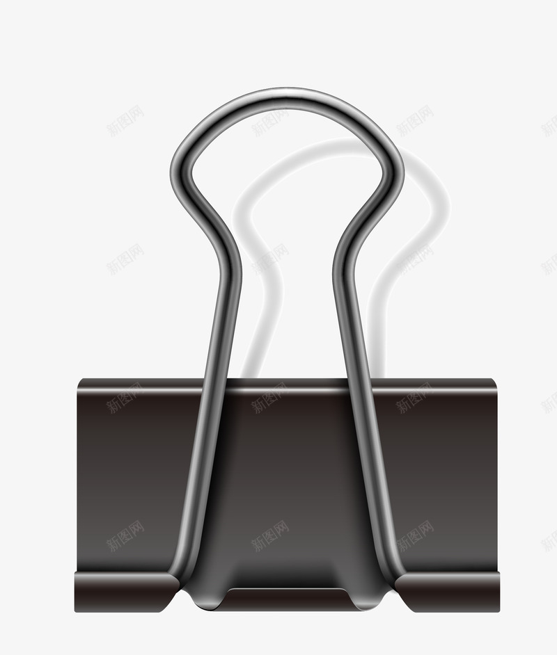 黑色夹子png免抠素材_新图网 https://ixintu.com PNG图形 卡通 夹子 文具 装饰 黑色