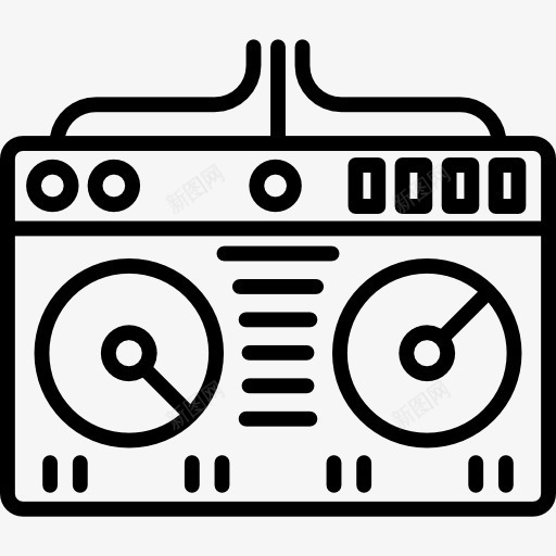 DJ图标png_新图网 https://ixintu.com 乐器 单放机 广播 搅拌机 混合 音乐