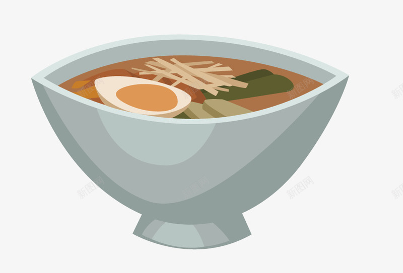 日式拉面png免抠素材_新图网 https://ixintu.com 日本拉面 汤面 美食 鸡蛋