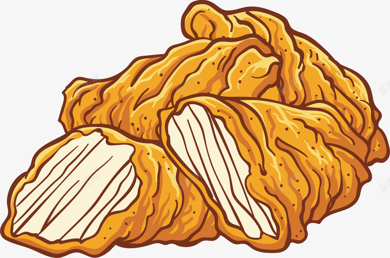 美味的炸鸡矢量图ai免抠素材_新图网 https://ixintu.com 手绘 炸鸡 美味 零食 食物 鸡肉 黄色 矢量图