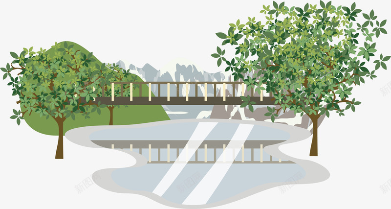 绿色风景精美日本建筑元素矢量图ai免抠素材_新图网 https://ixintu.com 和风 建筑 手绘日本建筑 旅游 日式 日本 日本建筑 日本旅游 绿色风景 设计 矢量图