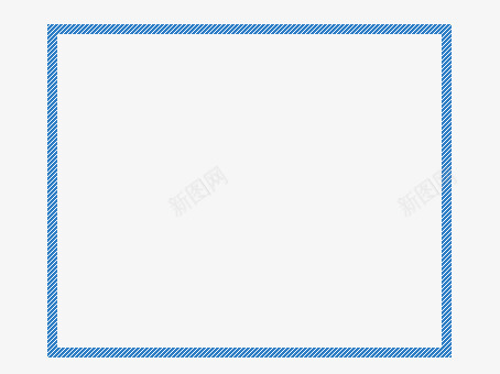 蓝白相间方框png免抠素材_新图网 https://ixintu.com 方框 白色 相框 蓝色