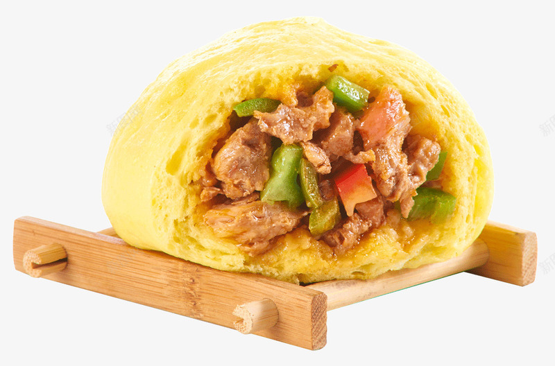 产品实物双椒牛肉包png免抠素材_新图网 https://ixintu.com 包子 双椒牛肉包 实物 早餐 杂粮 粗粮 食物