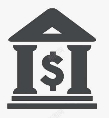 银行财富象征图标图标