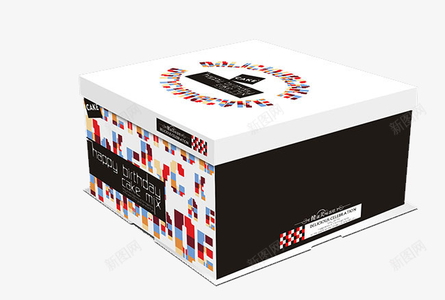 生日蛋糕包装psd_新图网 https://ixintu.com 生日蛋糕包装图 蛋糕包装盒 蛋糕礼盒