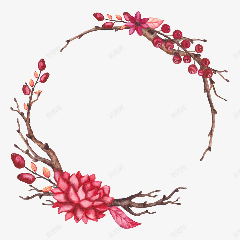 文艺清新花草海报装饰png免抠素材_新图网 https://ixintu.com 小清新花草装饰 文艺花草PPT制作 植物插画 海报设计 花草包装礼盒 花草插画 花草装饰