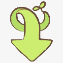 绿色的向下箭头图标png_新图网 https://ixintu.com 箭头 绿色