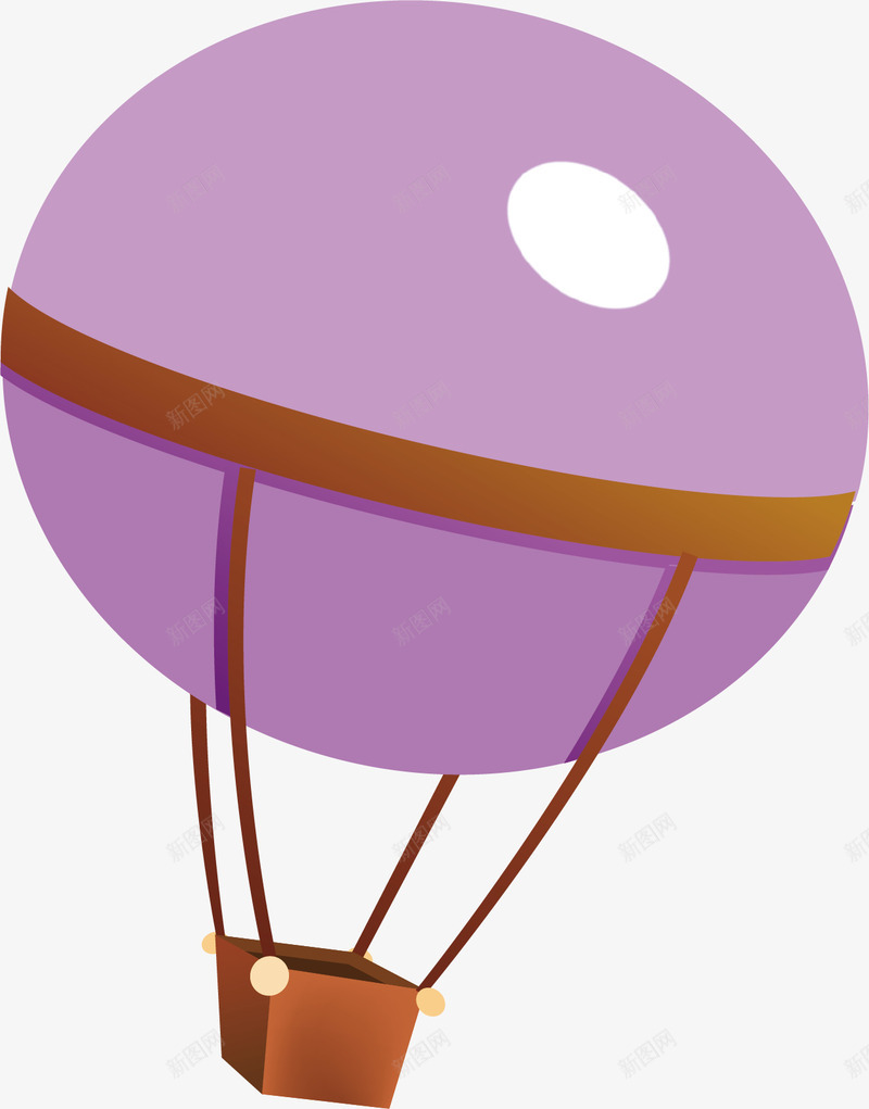 韩国网页卡通图标模板png_新图网 https://ixintu.com 创意 卡通 热气球 紫色 色彩 韩国网页图标