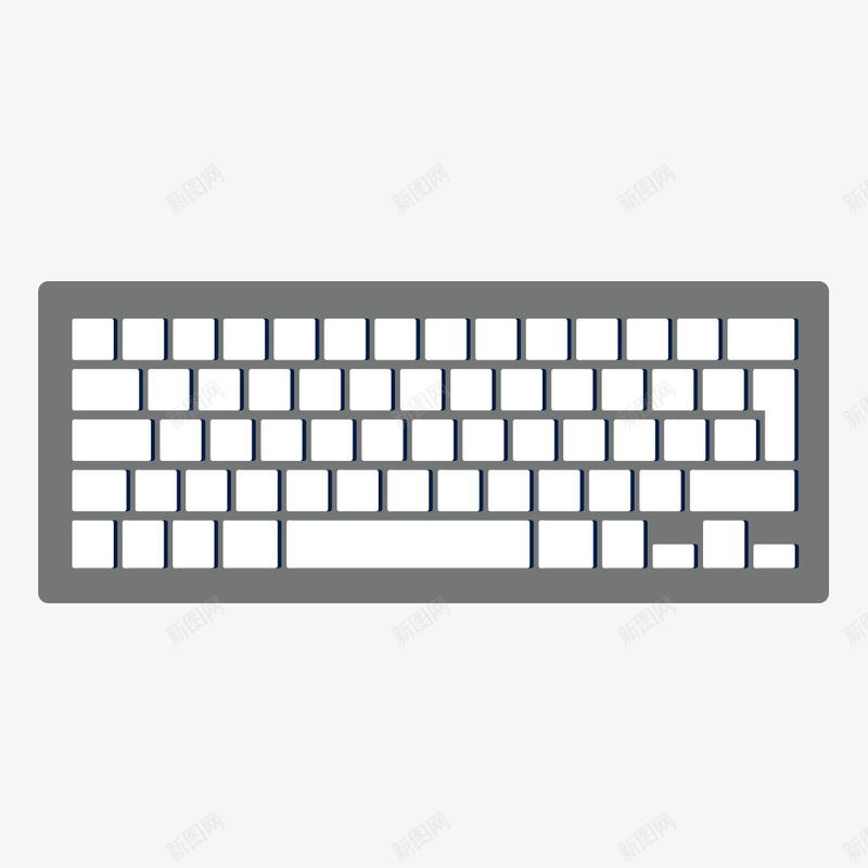 手绘平面办公电脑键盘矢量图ai免抠素材_新图网 https://ixintu.com OFFICE 办公 办公桌 办公矢量 商务 平面 文具 电脑键盘 矢量图