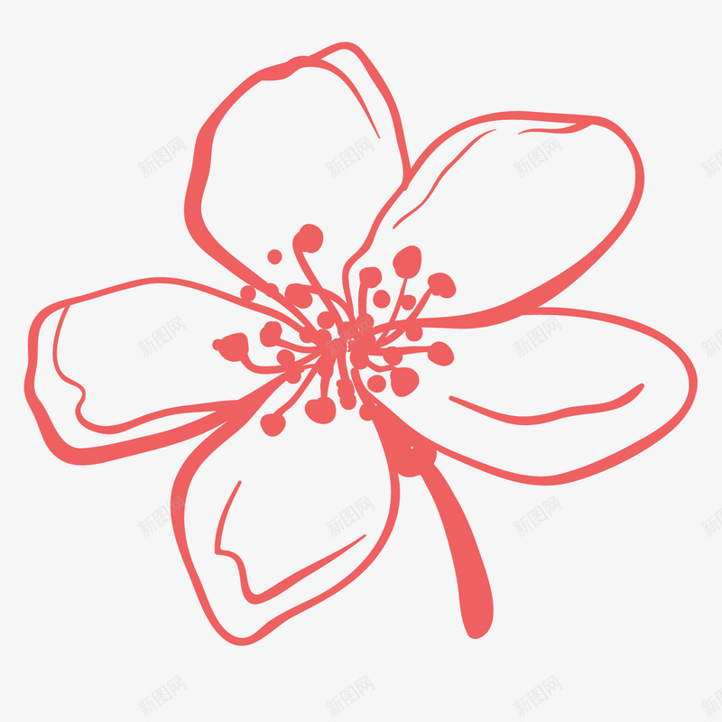 手绘桃花还是图形矢量图ai免抠素材_新图网 https://ixintu.com 手绘桃花 手绘桃花瓣 桃花 桃花形状 桃花矢量图形 桃花简笔 桃花花瓣 矢量图 粉色桃花 花瓣