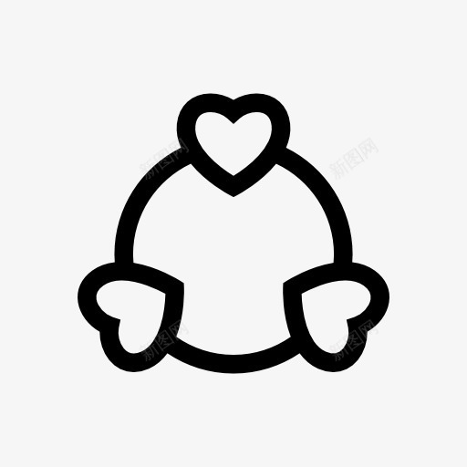 三颗心图标png_新图网 https://ixintu.com heart 心 心形