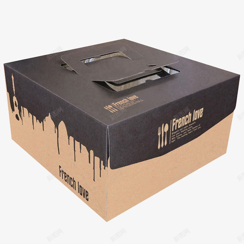 生日蛋糕盒png免抠素材_新图网 https://ixintu.com 产品实物 手提纸盒 点心包装盒 牛皮纸盒 牛皮纸蛋糕盒 生日蛋糕盒 蛋糕包装盒