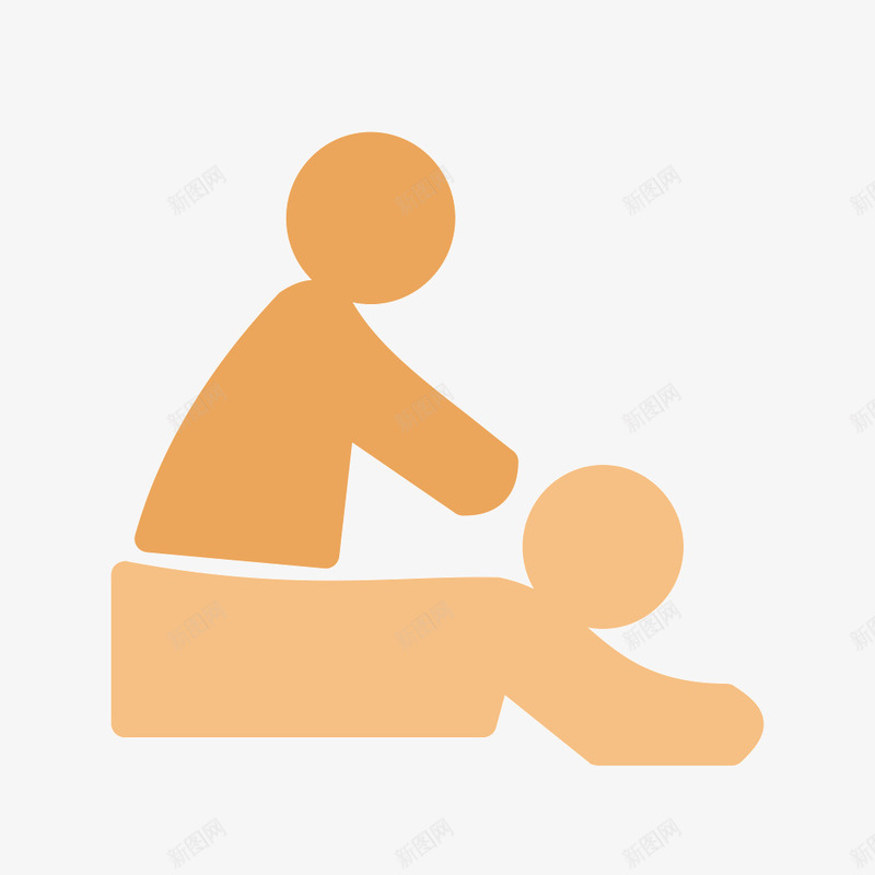 卡通按摩图标png_新图网 https://ixintu.com 人物图标 免抠图 卡通图标 图标 按摩图标 效果图