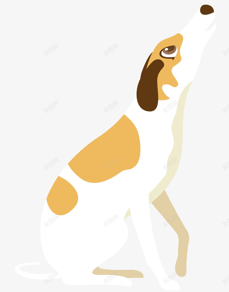 吼叫的卡通犬类png免抠素材_新图网 https://ixintu.com 卡通风格 吼叫 小狗 惠比特犬 犬类 矢量惠比特犬