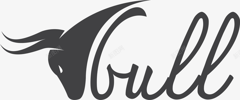 公牛LOGO矢量图图标ai_新图网 https://ixintu.com LOGO 公牛 公牛LOGO 牛 黑色 矢量图