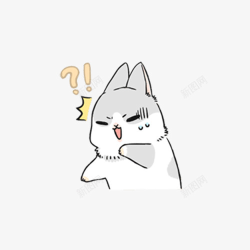 疑问的猫咪png免抠素材_新图网 https://ixintu.com png图形 png装饰 动物 手绘 打问号 猫咪 符号 装饰 问号