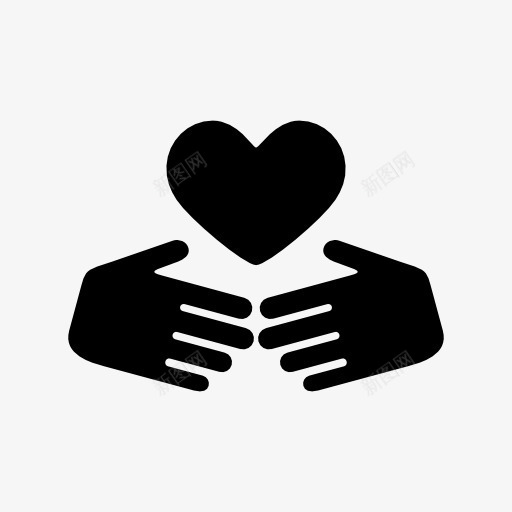 两只手捧心图标png_新图网 https://ixintu.com heart 心 心形