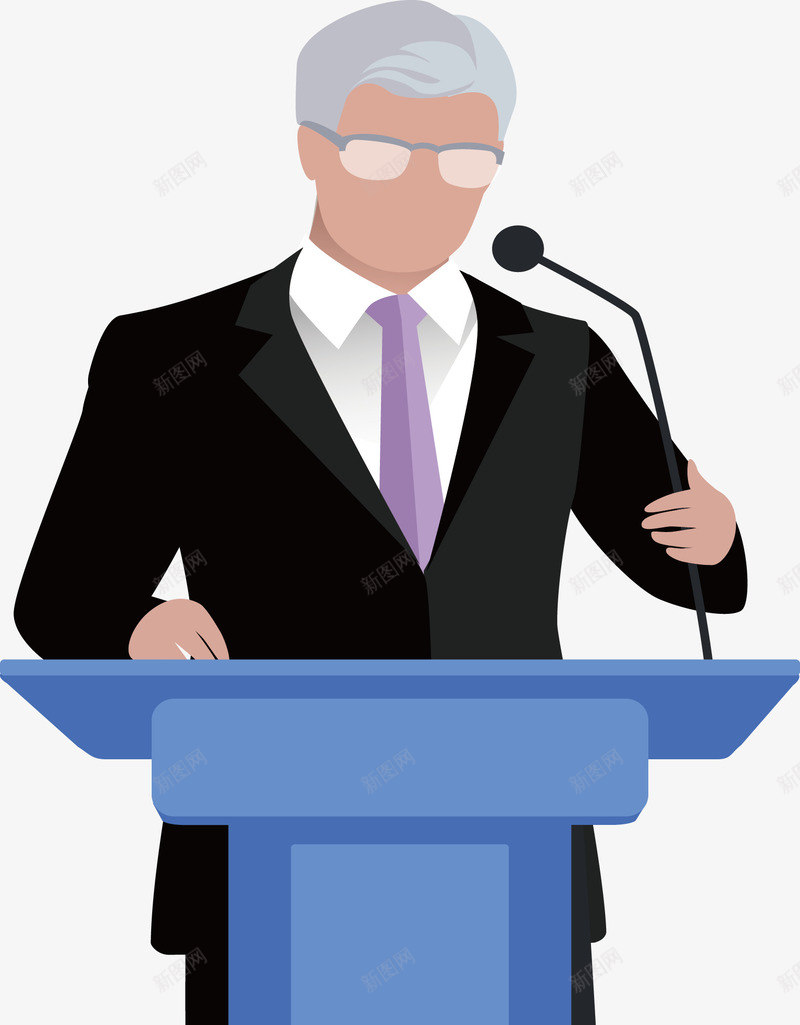 商务演讲矢量图ai免抠素材_新图网 https://ixintu.com 人物 企业家 商务 演讲 经理 矢量图