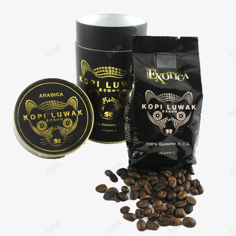猫屎咖啡产品包装图png免抠素材_新图网 https://ixintu.com 产品 包装图 咖啡 实物图 摄影图 猫屎 猫屎咖啡 黑色包装