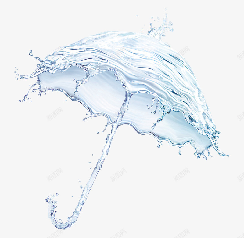水做的雨伞png免抠素材_新图网 https://ixintu.com png图形 创意 水 科技 装饰 雨伞