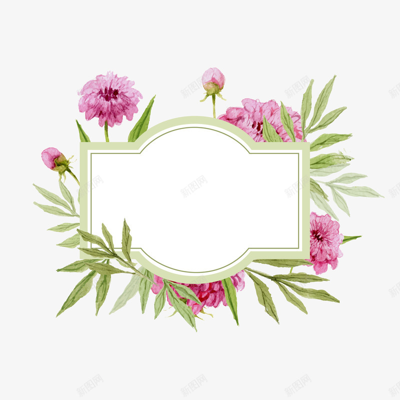 文字背景板png免抠素材_新图网 https://ixintu.com 文字背景板 矢量底纹 花朵 装饰花边