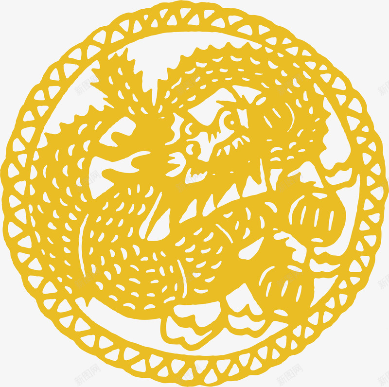 中式纸花矢量图eps免抠素材_新图网 https://ixintu.com 中式 墙纸花纹 纸花 纸花纹 纸花边 节日 金色纸花 矢量图