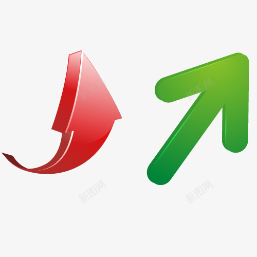 绿色红色箭头免费矢量图eps免抠素材_新图网 https://ixintu.com PPT 上升 箭头 箭头素材 红色箭头 绿色箭头 矢量图