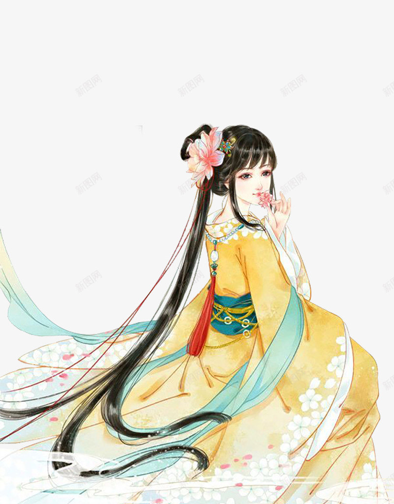 唯美复古大气美女元素png免抠素材_新图网 https://ixintu.com 元素 古典 唯美 素材 艺术