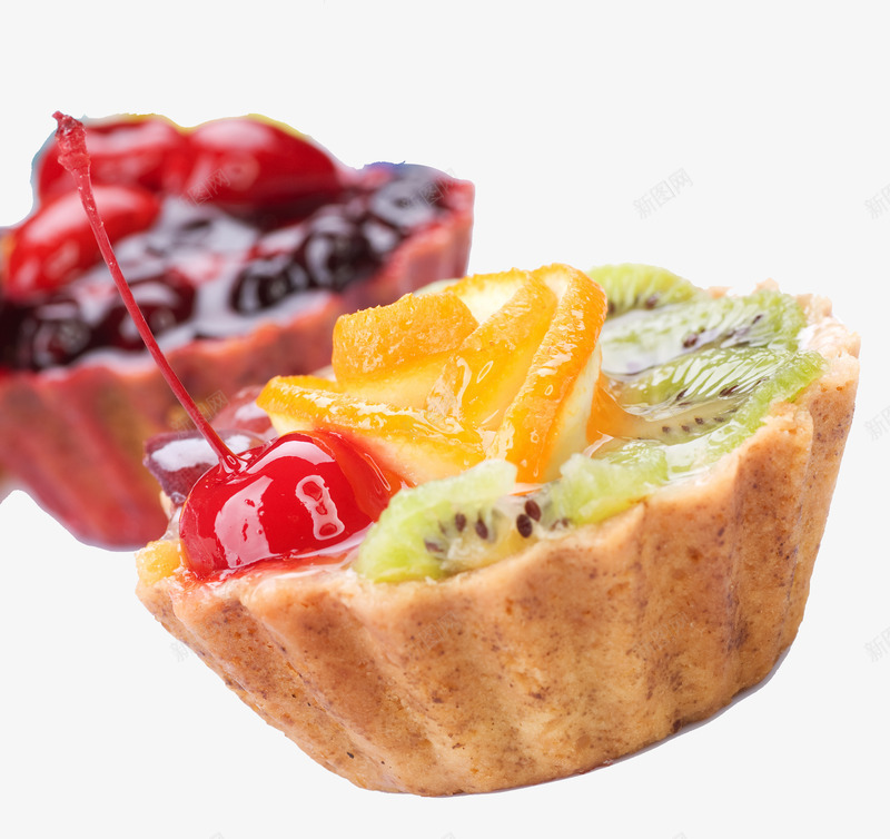 水果蛋塔png免抠素材_新图网 https://ixintu.com 奇异果 樱桃 水果 水果蛋塔 甜品 红豆 美味 蛋塔 食物 黄桃
