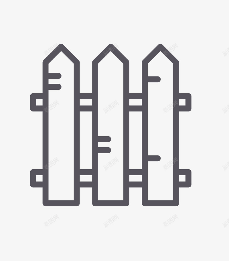 手绘栅栏图标png_新图网 https://ixintu.com png图形 png装饰 手绘 木桩 栅栏 装饰