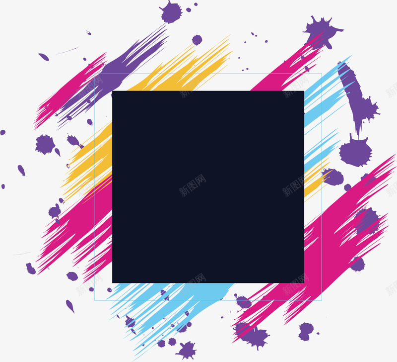 创意渐变不规则图形矢量图ai免抠素材_新图网 https://ixintu.com 不规则图形 卡通手绘 枚红色 水彩 装饰 边框 黑色 矢量图