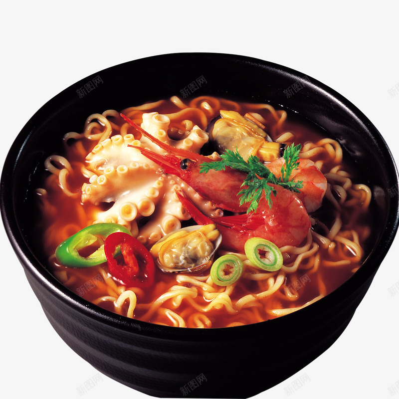 海鲜面png免抠素材_新图网 https://ixintu.com 海鲜 海鲜面 美食 食物 餐饮 餐饮美食 鱼虾面