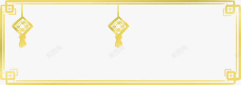金色长方形边框矢量图ai免抠素材_新图网 https://ixintu.com 中国风 创意 卡通 商务 手绘 简约 边框 长方形 矢量图
