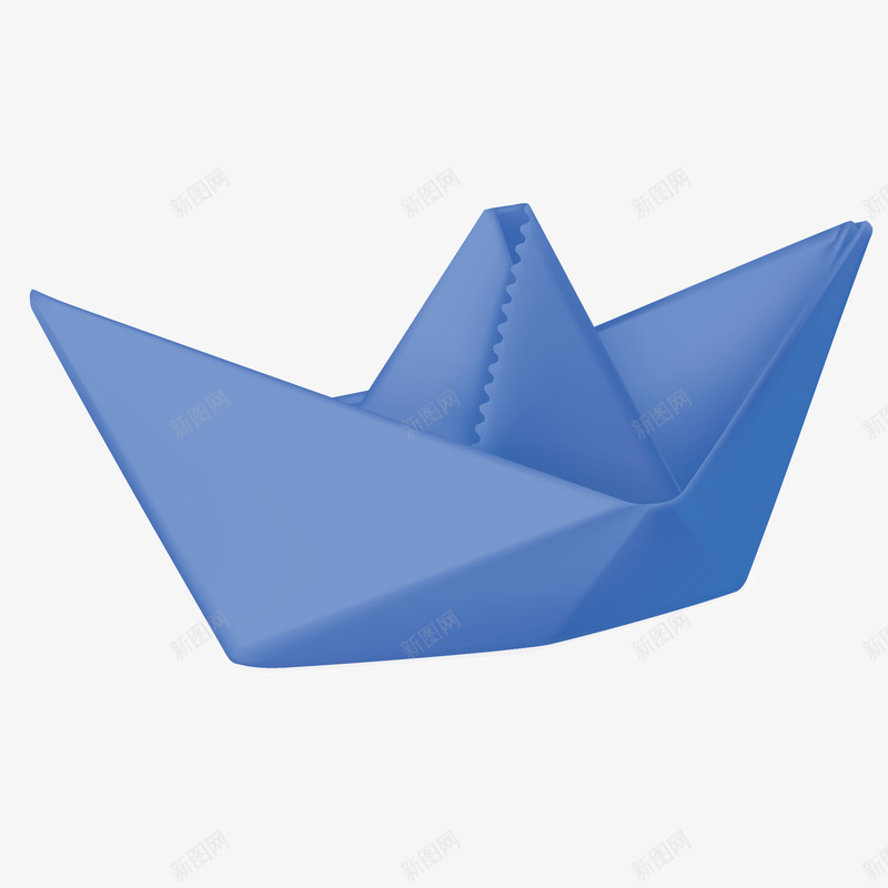 卡通创意蓝色折纸船矢量图ai免抠素材_新图网 https://ixintu.com 儿童 可爱 幼儿 手工 折纸 纸张 蓝色 课外 课外活动 矢量图