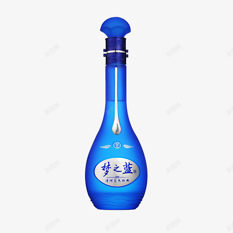 酒png免抠素材_新图网 https://ixintu.com 孔雀蓝 梦之蓝 瓶 蓝色