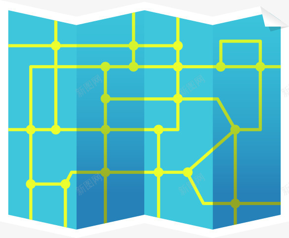 折纸地图png免抠素材_新图网 https/ixintu.