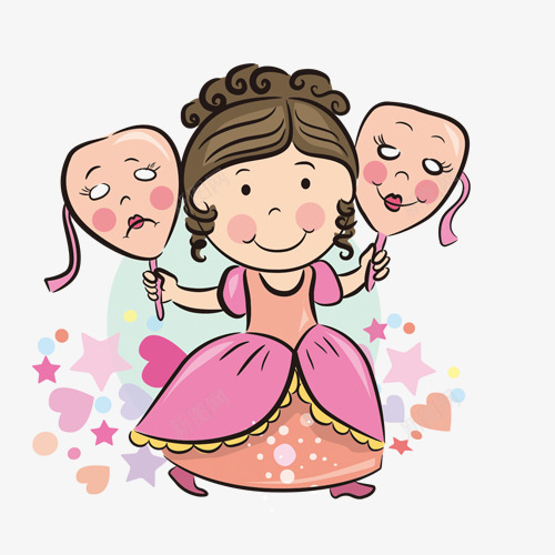 化妆舞会png免抠素材_新图网 https://ixintu.com PNG图形 PNG装饰 卡通 女孩 脸谱 装饰