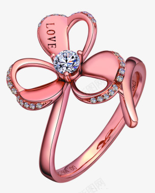 戒指珠宝唯美粉色钻戒图标图标
