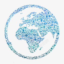 蓝色圆形中国北京地图素材