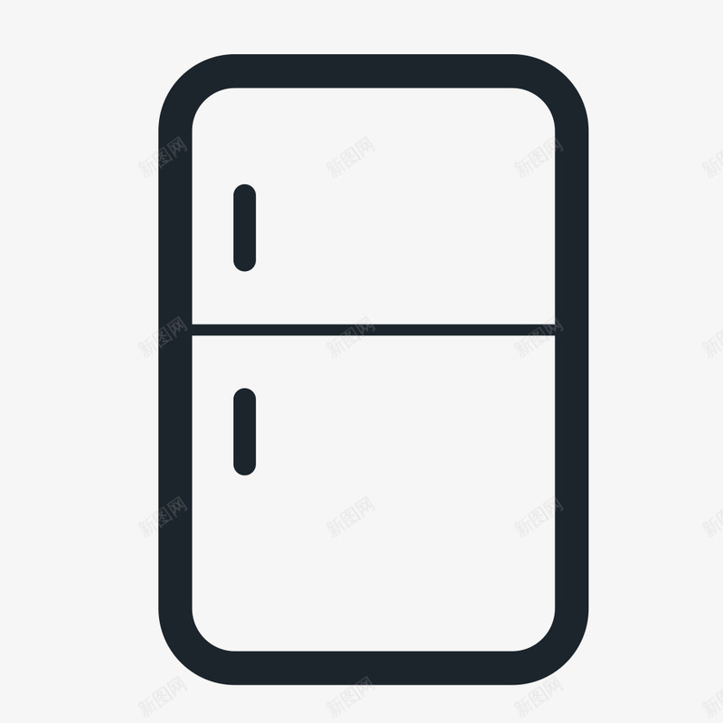 线描冰箱图标png_新图网 https://ixintu.com png图形 冰箱 线描 蓝色 装饰