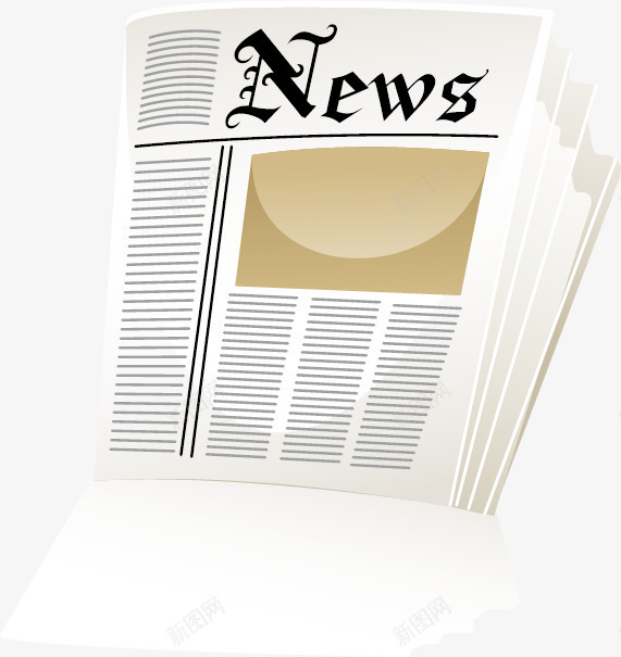 卡通报纸png免抠素材_新图网 https://ixintu.com 卡通 报纸 文字
