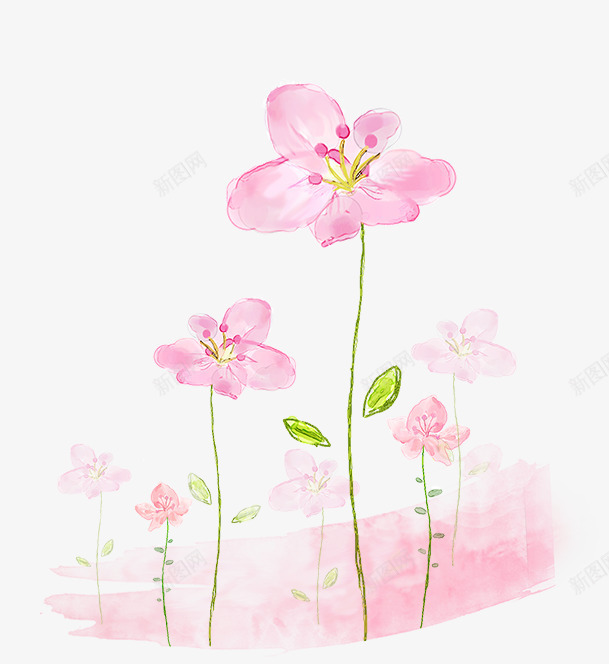 花png免抠素材_新图网 https://ixintu.com psd 元素 免费下载 分层 水墨 笔刷 素材 紫色 纹理 花 设计 韩国