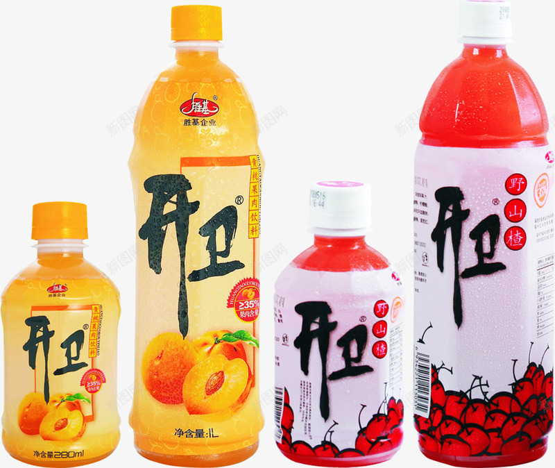 开卫山楂蜜桃饮料电商包装png免抠素材_新图网 https://ixintu.com 包装 山楂 蜜桃 饮料